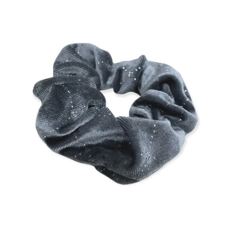 Equetech Solitaire Velvet Scrunchie in Grey